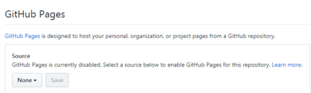 github pages is disabled